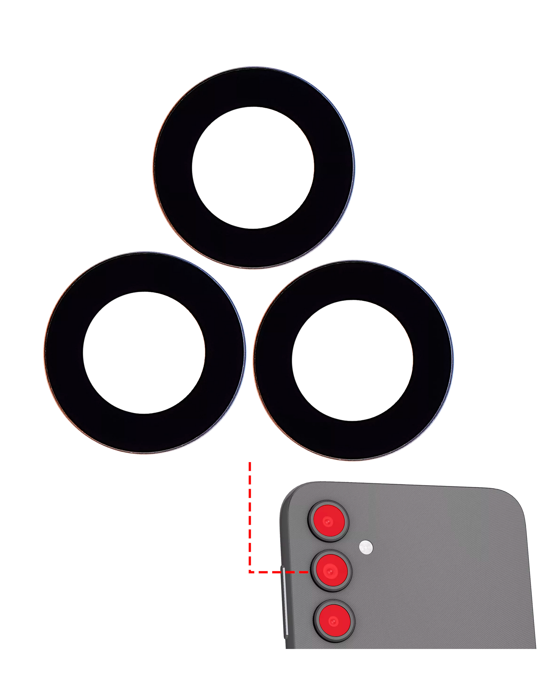 Back Camera Lens (Glass Only) With Adhesive Compatible For Samsung Galaxy A14 5G (A146 / 2023)