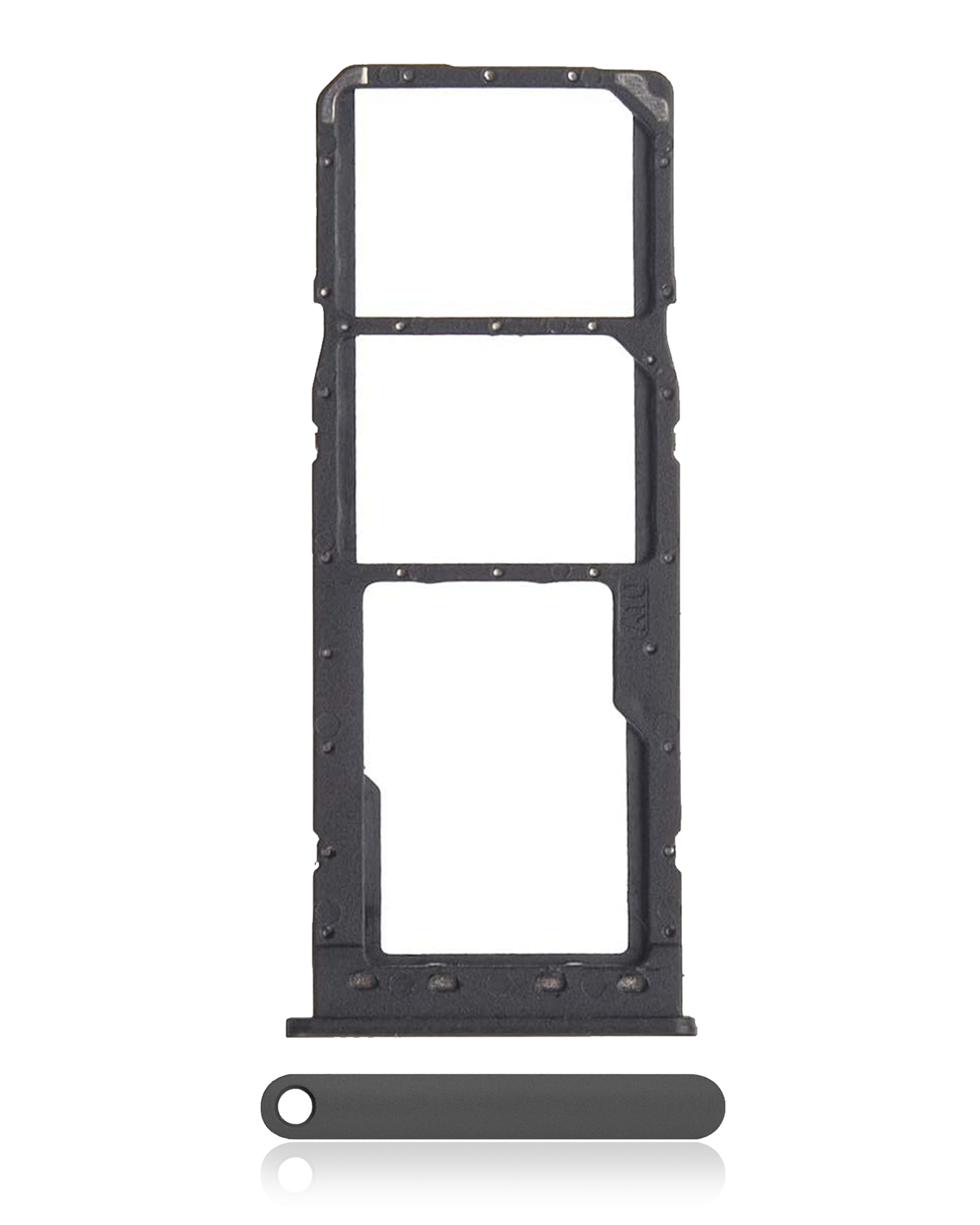 Dual Sim Card Tray Compatible For Samsung Galaxy A10 (A105 / 2019) (Black)