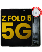 Inner OLED Assembly With Frame Replacement Compatible For Samsung Galaxy Z Fold 5 5G (US & International) (Refurbished) (Phantom Black)