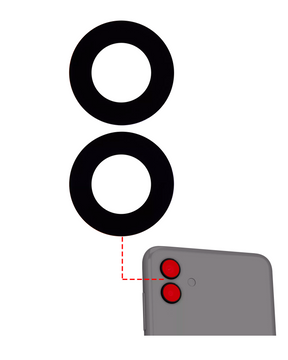 Back Camera Lens (Glass Only) With Adhesive Compatible For Samsung Galaxy A04E (A042 / 2022)