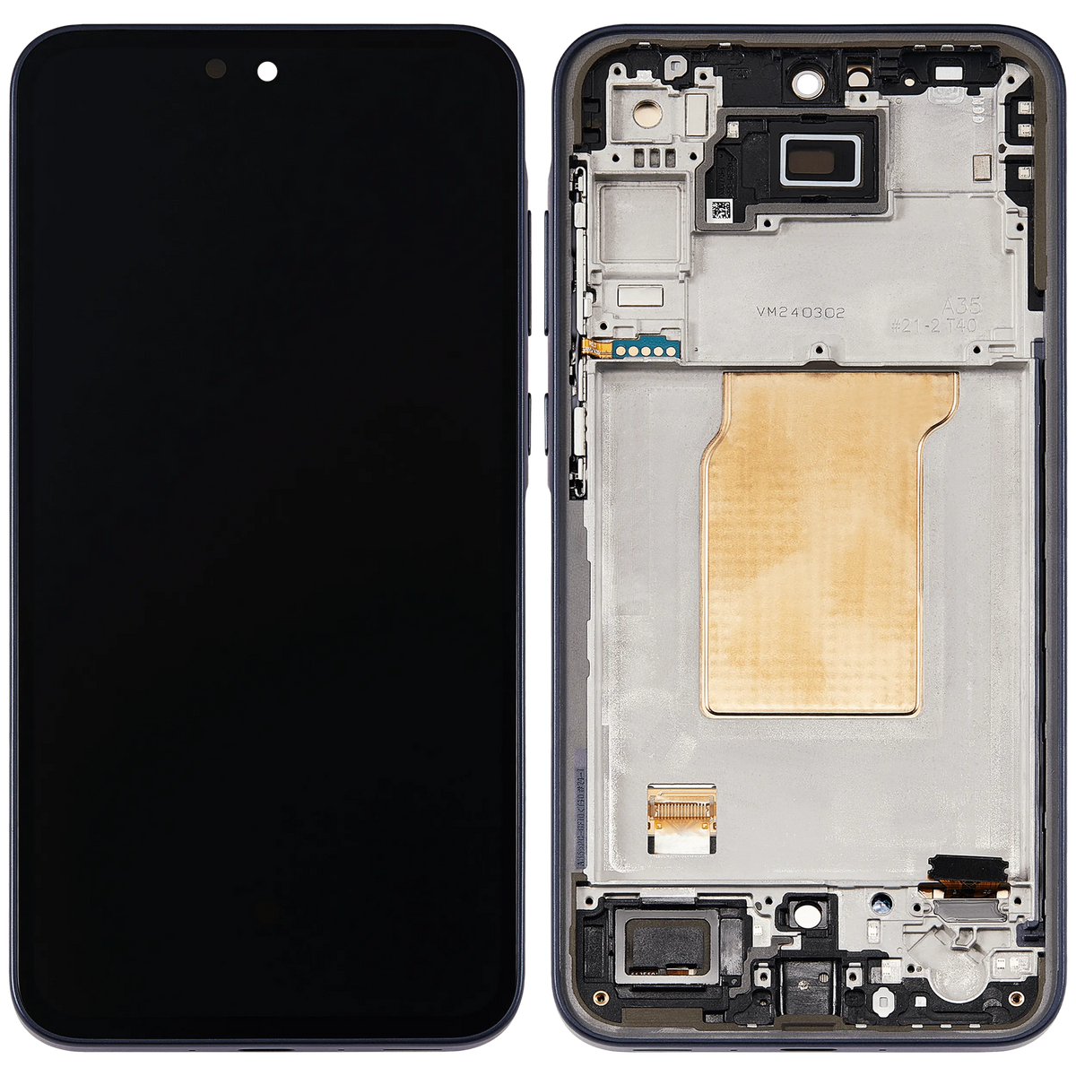 OLED Assembly With Frame Compatible For Samsung Galaxy A35 5G (A356 / 2024) (Refurbished) (Navy)
