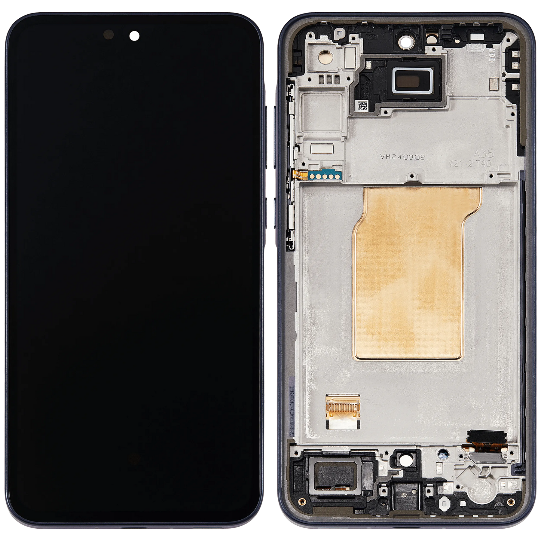 OLED Assembly With Frame Compatible For Samsung Galaxy A35 5G (A356 / 2024) (Refurbished) (Navy)
