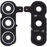 Replacement Back Camera Lens With Cover Bezel Ring Compatible For Samsung Galaxy S24 Plus 5G (Sapphire Blue)