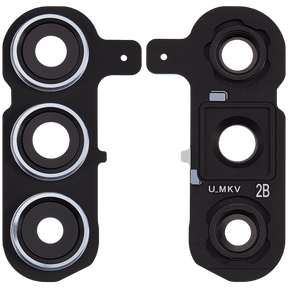 Replacement Back Camera Lens With Cover Bezel Ring Compatible For Samsung Galaxy S24 Plus 5G (Sapphire Blue)