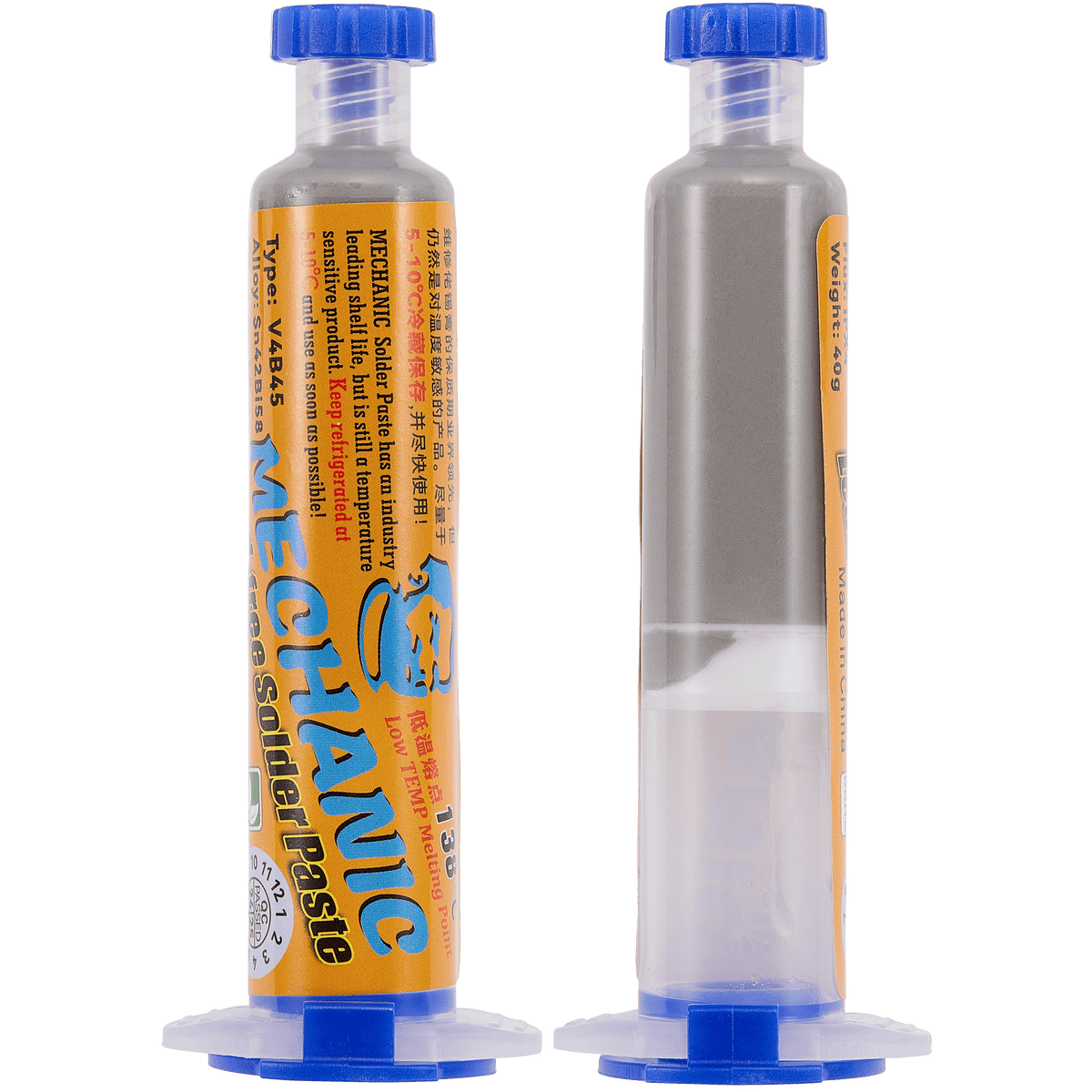 Solder Paste Low Temperature RoHs Lead-Free 40g (V40-BS458) (Mechanic)