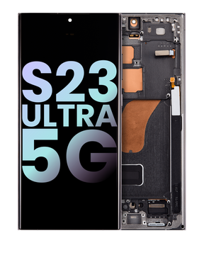 OLED Assembly With Frame Compatible For Samsung Galaxy S23 Ultra 5G Replacement (US & International) (Service Pack) (Green)