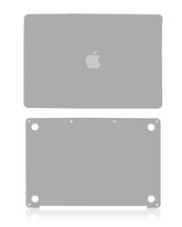 2 in 1 (Top and Bottom) Skin Compatible For MacBook Pro 13" (A2289 / Mid 2020) (A2338 / Late 2020) (Space Gray)