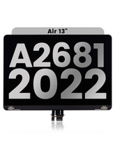 Complete LCD Display Assembly Compatible For MacBook Air 13" (A2681 / Mid 2022) (Aftermarket - Regate) (Space Gray)