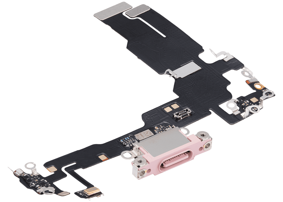 Charging Port Flex Cable Compatible For iPhone 15 (Aftermarket Plus) (Pink)