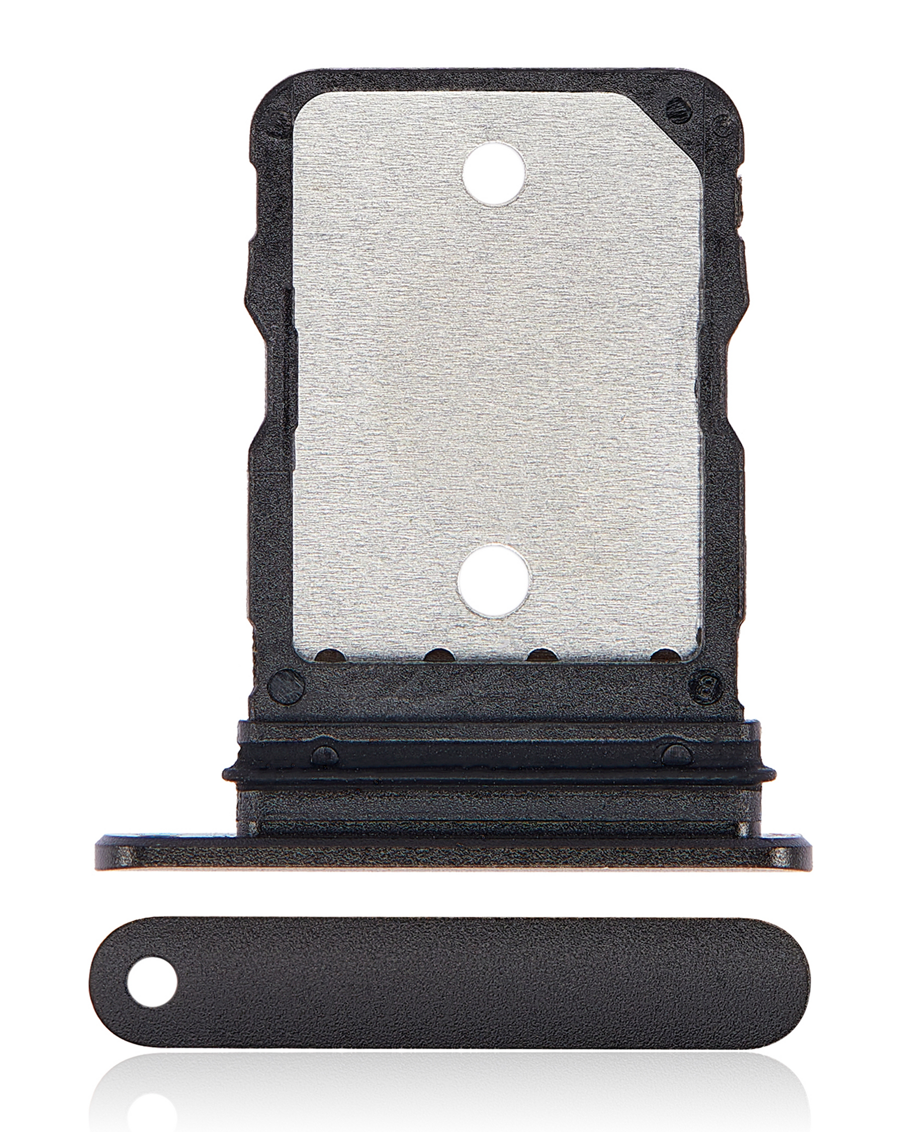 Single Sim Card Tray Compatible For Google Pixel 6 Replacement (Genuine OEM) (Stormy Black)