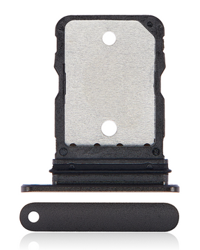 Single Sim Card Tray Compatible For Google Pixel 6 Replacement (Genuine OEM) (Stormy Black)