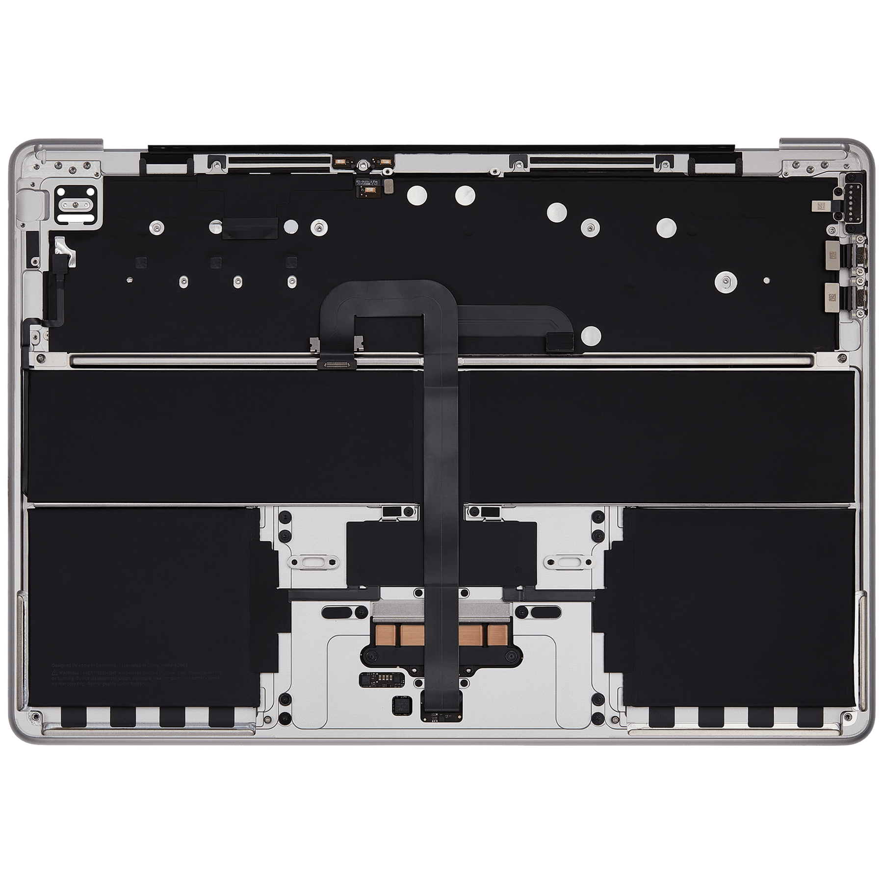 Top Case Assembly With Battery And Keyboard Compatible For MacBook Air 13" (A2681 / Mid 2022) (Silver) (UK Keyboard)