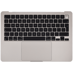 Top Case Assembly With Battery And Keyboard Compatible For MacBook Air 13" (A2681 / Mid 2022) (Starlight) (UK Keyboard)