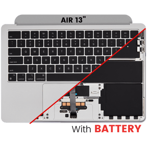 Top Case Assembly With Battery And Keyboard Compatible For MacBook Air 13" (A2681 / Mid 2022) (US Keyboard) (Silver)