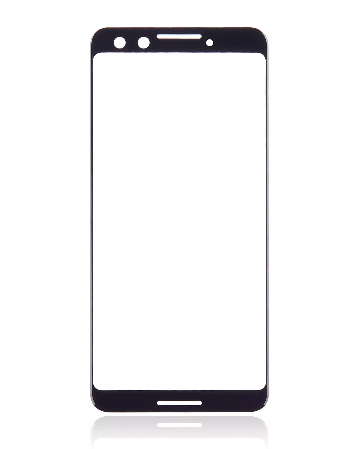 Front Cover Glass Compatible For Google Pixel 3 Replacement (Just Black)
