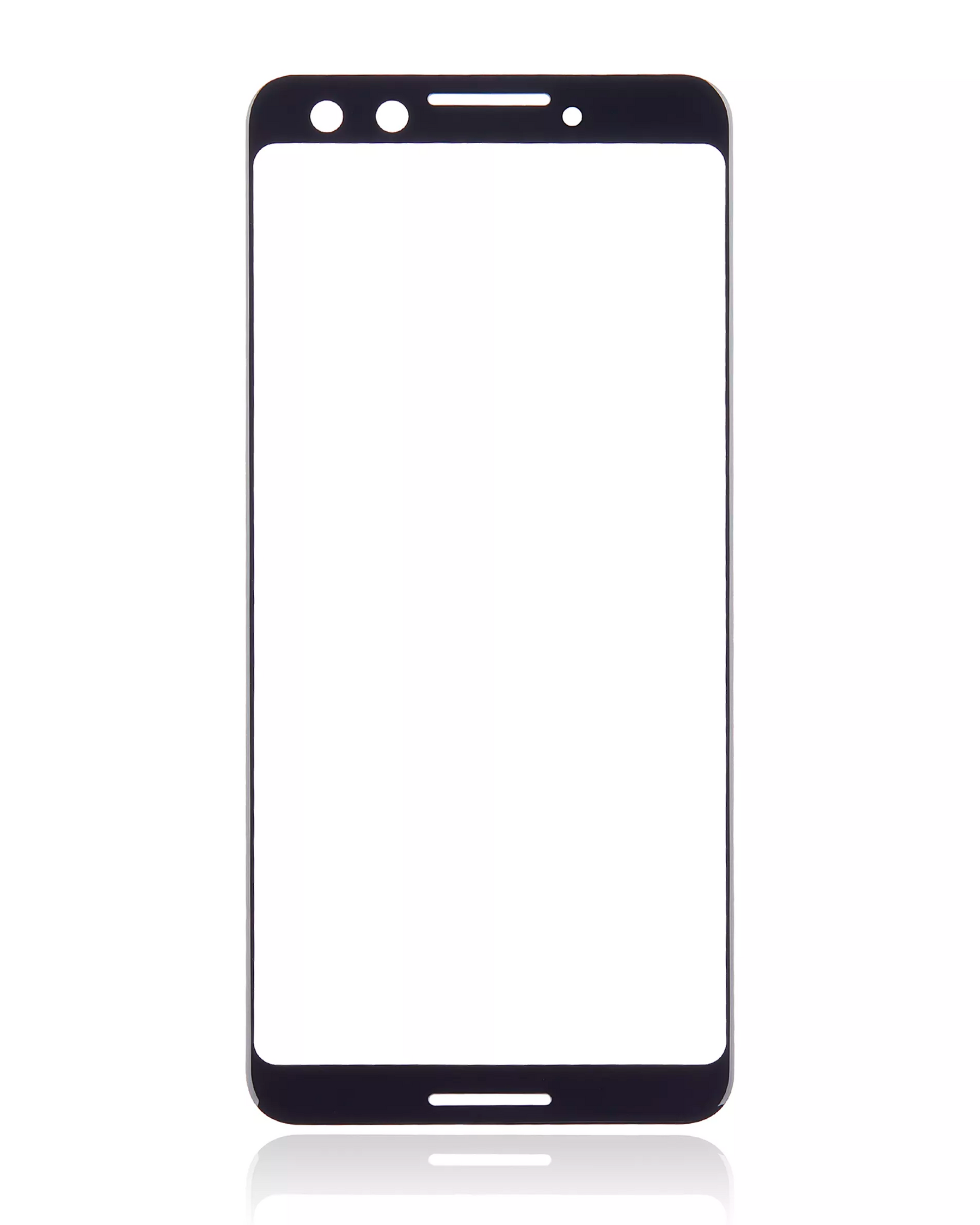 Front Cover Glass Compatible For Google Pixel 3 Replacement (Just Black)