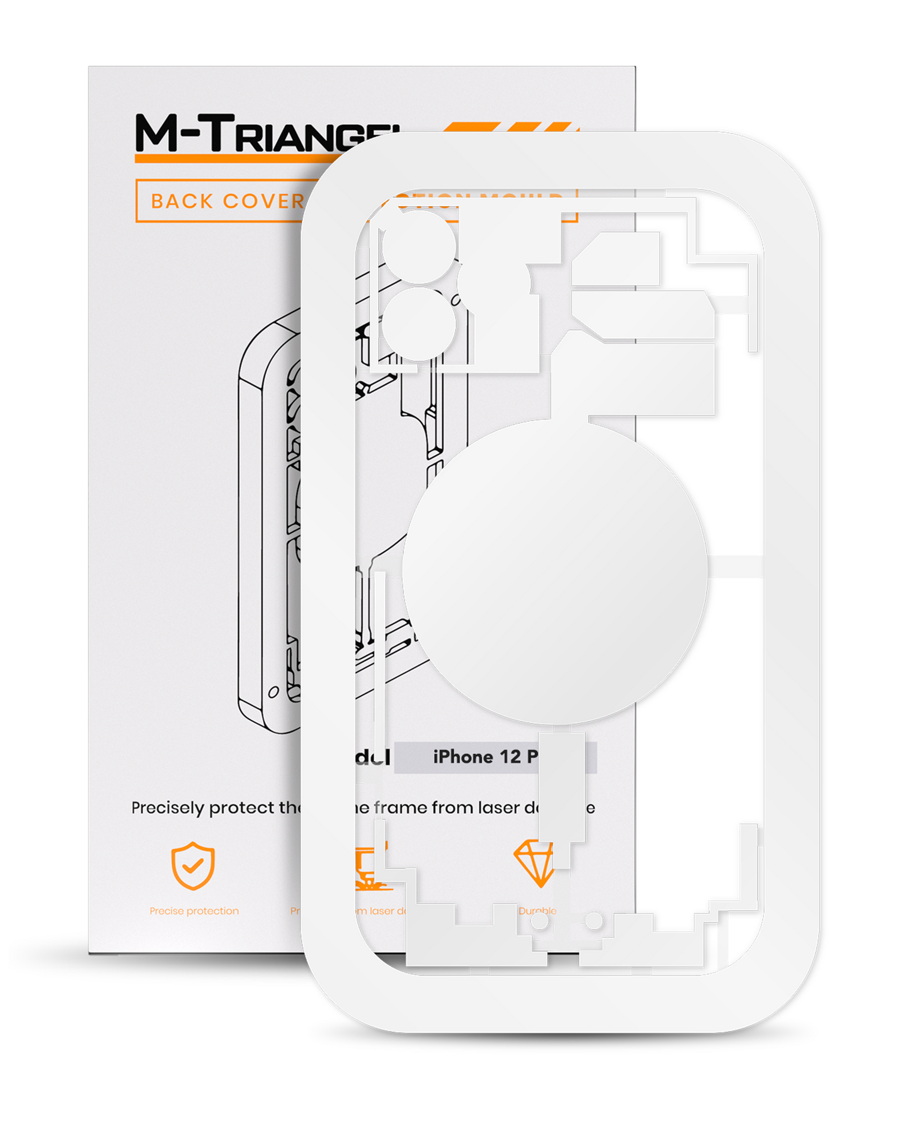 Laser Machine Protection Mold Compatible For iPhone 12 Pro (M-Triangel)