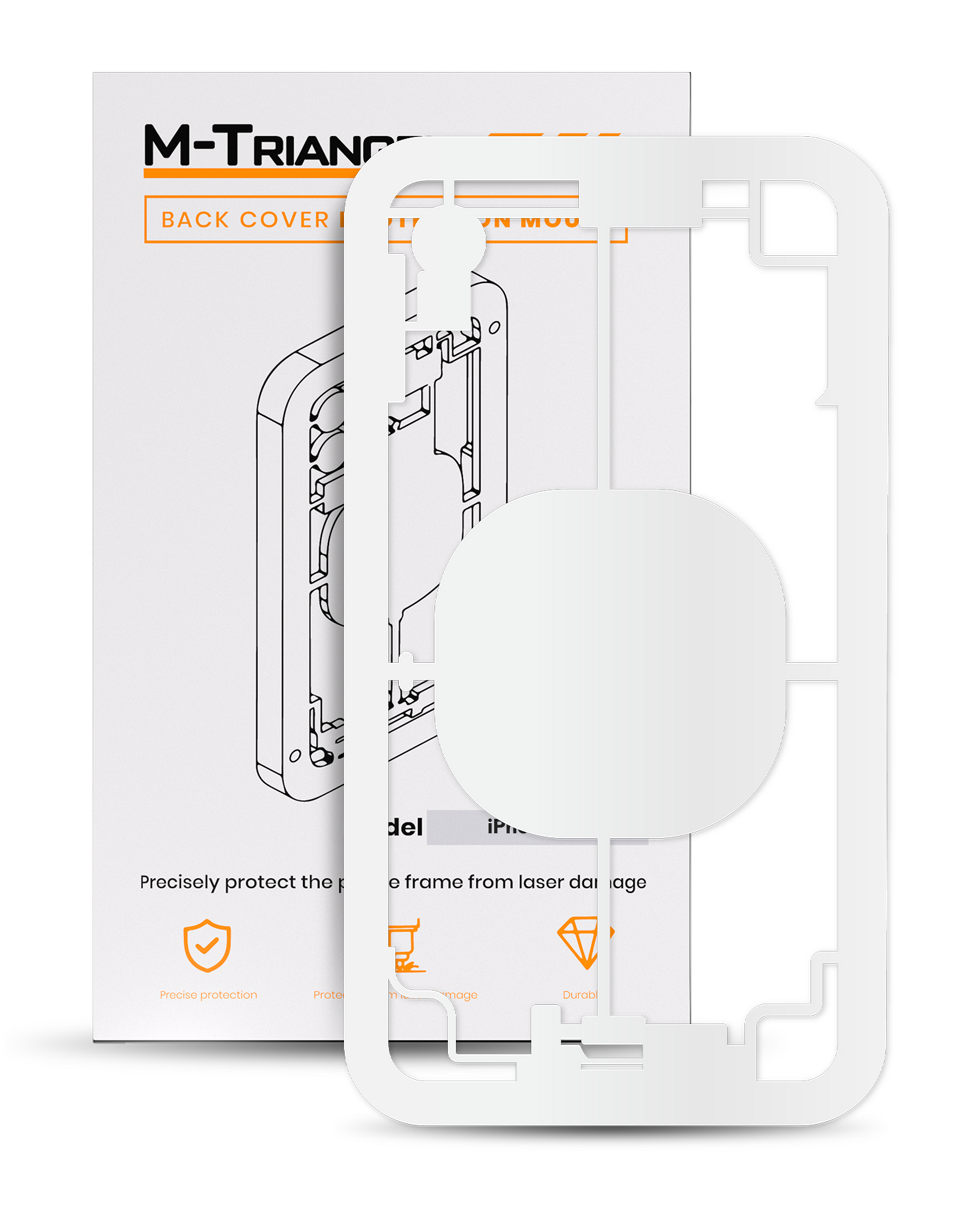 Laser Machine Protection Mold Compatible For iPhone XR (M-Triangel)