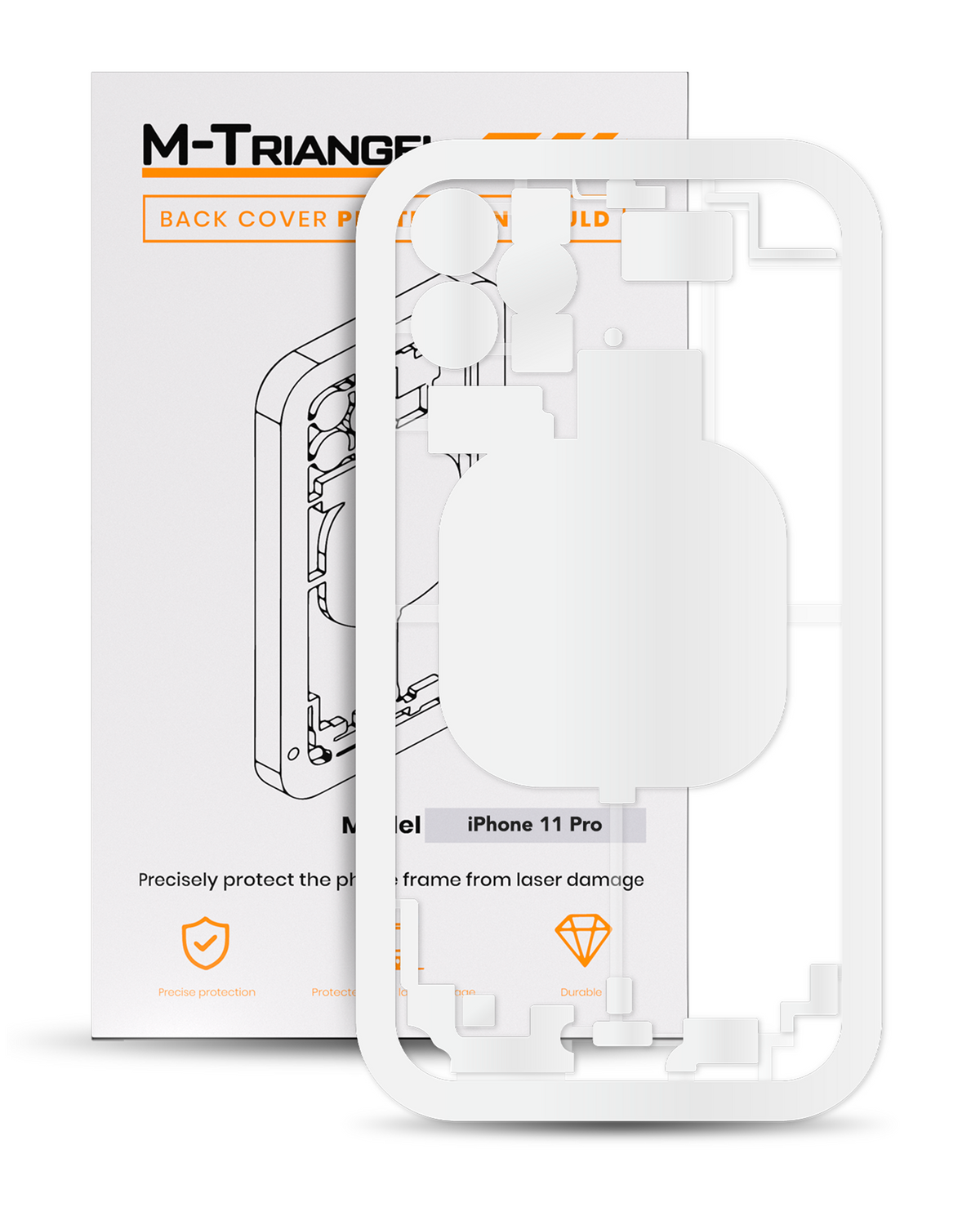 Laser Machine Protection Mold Compatible For iPhone 11 Pro (M-Triangel)