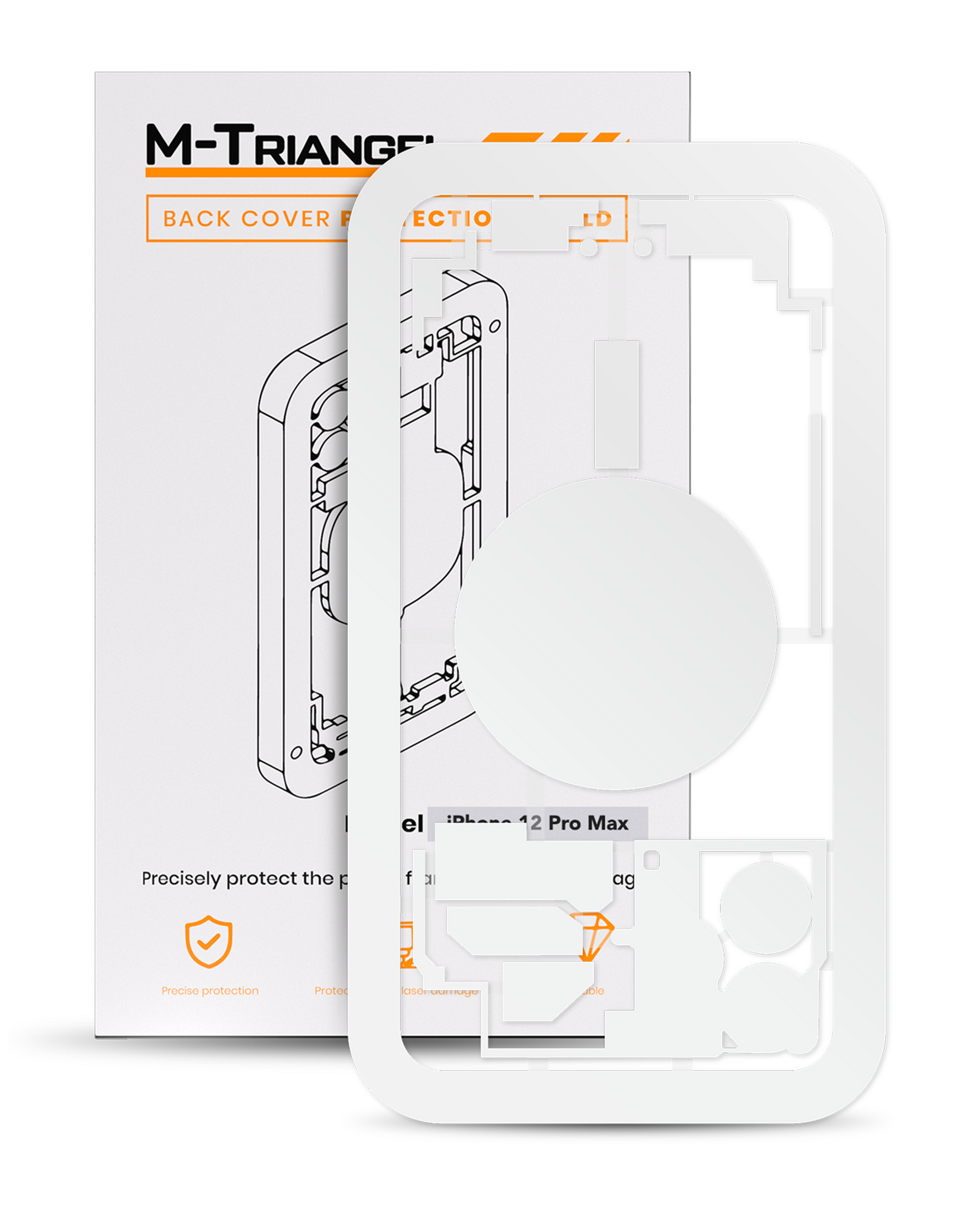 Laser Machine Protection Mold Compatible For iPhone 12 Pro Max (M-Triangel)