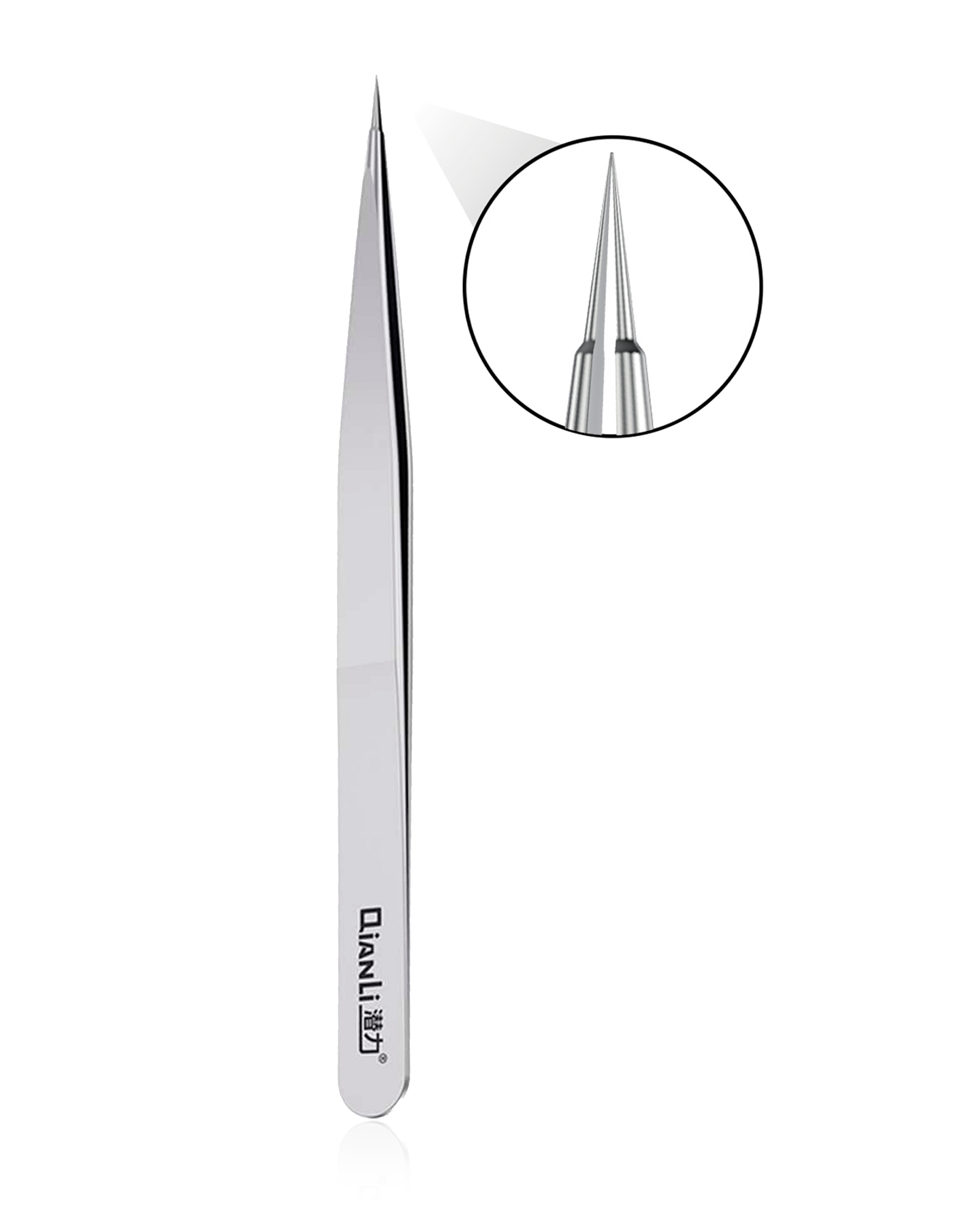 iNeeZy Handmade Non-Magnetic Stainless Tweezers (Silver - Wide) (Qianli)