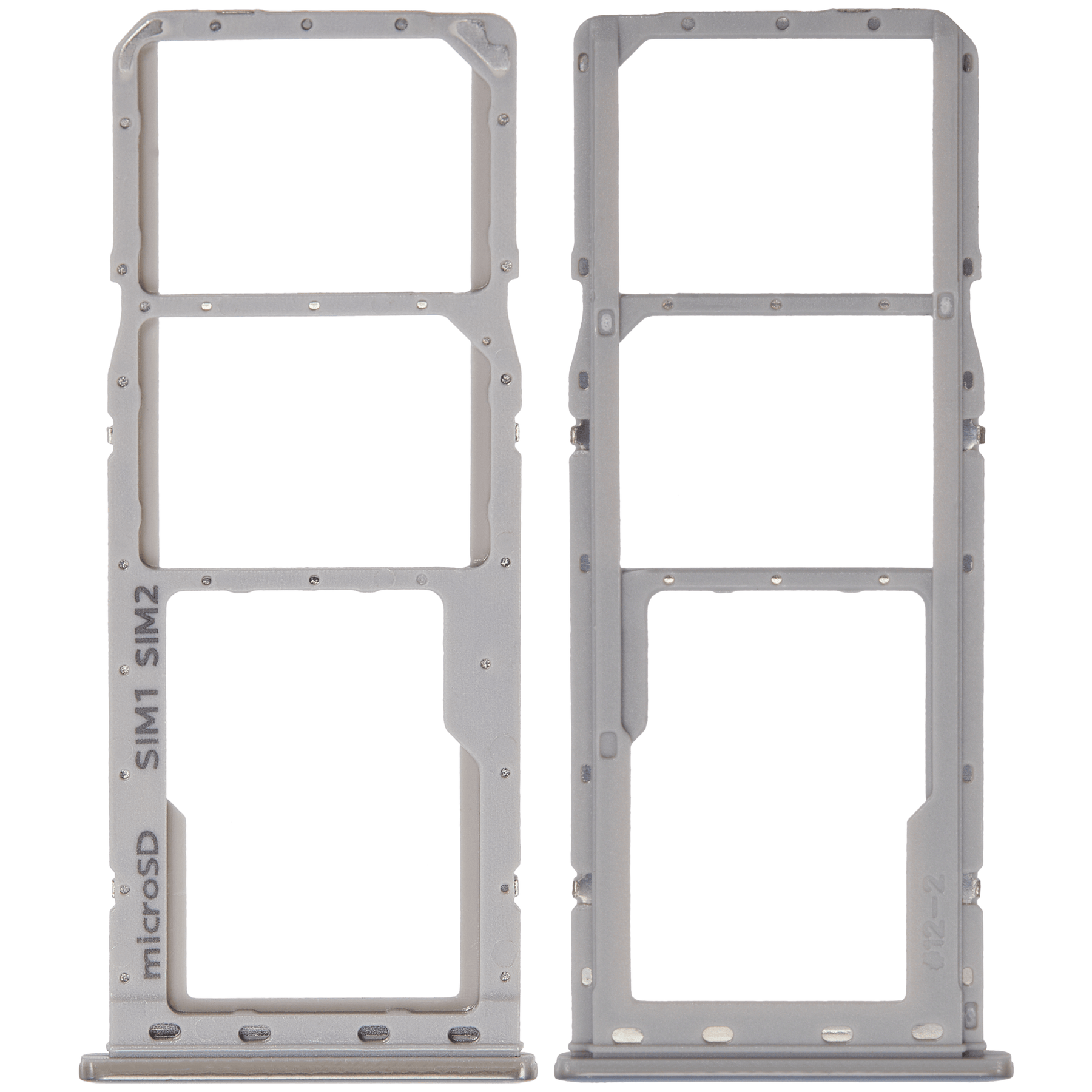 Dual Sim Card Tray Compatible For Samsung Galaxy A20 (A205 / 2019) / A30 (A305 / 2019) / A50 (A505 / 2019) (Silver)