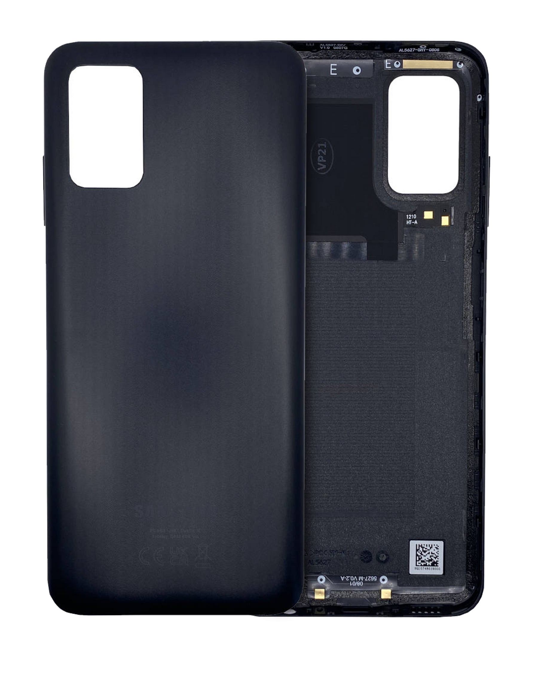 Back Cover Glass Compatible For Samsung Galaxy A03S (A037M / 2021) (Service Pack) (Black)