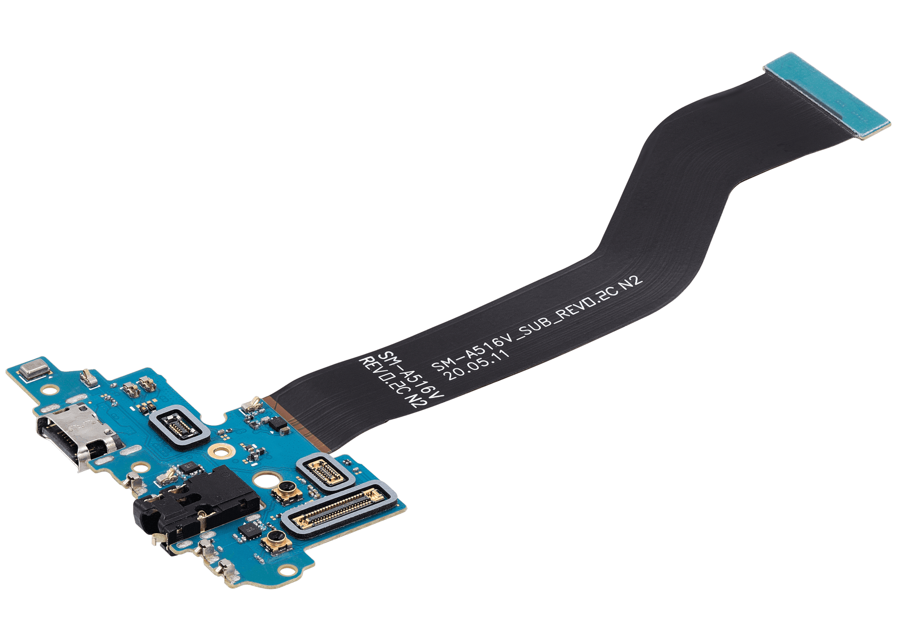 Charging Port Flex With Headphone Jack Replacement Compatible For Samsung Galaxy A51 5G UW (A516 / 2020) (A516V) (Verizon Version) (Premium)