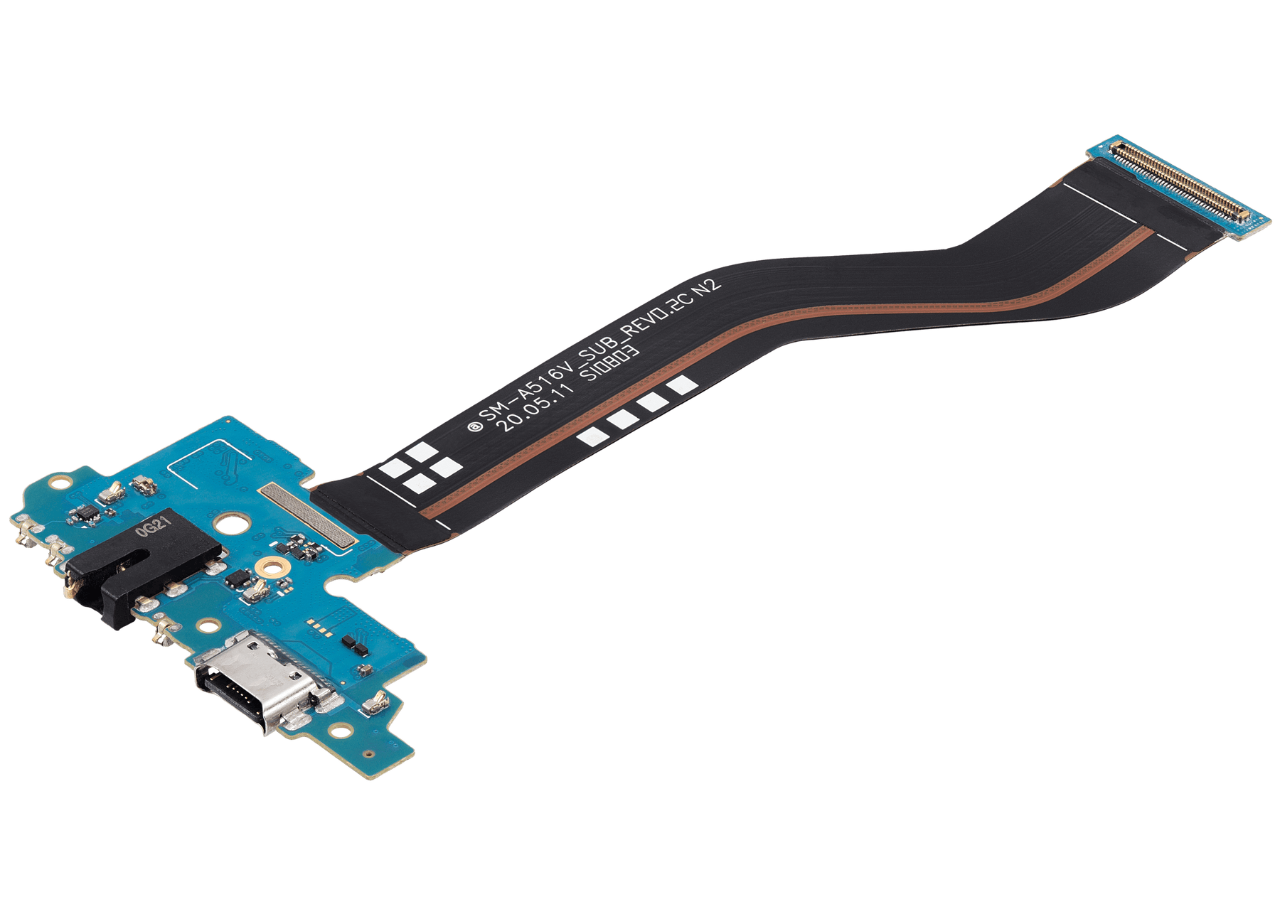 Charging Port Flex With Headphone Jack Replacement Compatible For Samsung Galaxy A51 5G UW (A516 / 2020) (A516V) (Verizon Version) (Premium)