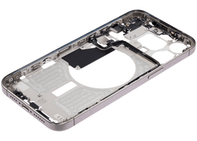 Mid-Frame Housing With Power And Volume Button Compatible For iPhone 15 Pro Max (International Version) (Used OEM Pull: Grade A) (Natural Titanium)