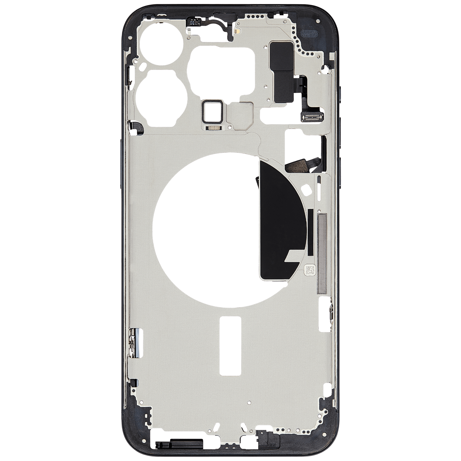 Mid-Frame Housing With Power And Volume Button Compatible For iPhone 15 Pro Max (International Version) (Used OEM Pull: Grade A) (Blue Titanium)