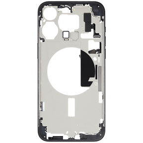 Mid-Frame Housing With Power And Volume Button Compatible For iPhone 15 Pro Max (International Version) (Used OEM Pull: Grade A) (Blue Titanium)