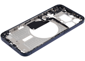 Mid-Frame Housing With Power And Volume Button Compatible For iPhone 15 Pro Max (International Version) (Used OEM Pull: Grade A) (Blue Titanium)