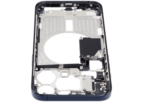 Mid-Frame Housing With Power And Volume Button Compatible For iPhone 15 Pro Max (International Version) (Used OEM Pull: Grade A) (Blue Titanium)