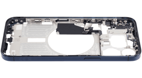 Mid-Frame Housing With Power And Volume Button Compatible For iPhone 15 Pro Max (International Version) (Used OEM Pull: Grade A) (Blue Titanium)