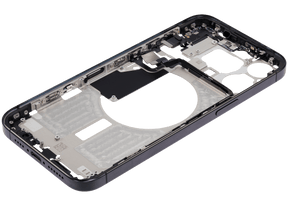 Mid-Frame Housing With Power And Volume Button Compatible For iPhone 15 Pro Max (International Version) (Used OEM Pull: Grade A) (Black Titanium)