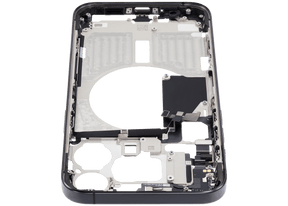 Mid-Frame Housing With Power And Volume Button Compatible For iPhone 15 Pro Max (International Version) (Used OEM Pull: Grade A) (Black Titanium)