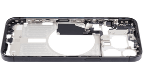 Mid-Frame Housing With Power And Volume Button Compatible For iPhone 15 Pro Max (International Version) (Used OEM Pull: Grade A) (Black Titanium)