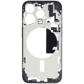 Mid-Frame Housing With Power And Volume Button Compatible For iPhone 15 Pro (International Version) (Used OEM Pull: Grade A) (Blue Titanium)