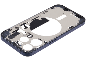 Mid-Frame Housing With Power And Volume Button Compatible For iPhone 15 Pro (International Version) (Used OEM Pull: Grade A) (Blue Titanium)