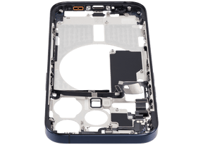 Mid-Frame Housing With Power And Volume Button Compatible For iPhone 15 Pro (International Version) (Used OEM Pull: Grade A) (Blue Titanium)