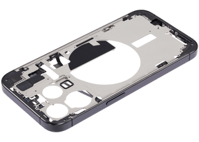 Mid-Frame Housing With Power And Volume Button Compatible For iPhone 15 Pro (International Version) (Used OEM Pull: Grade A) (Black Titanium)