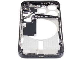 Mid-Frame Housing With Power And Volume Button Compatible For iPhone 15 Pro (International Version) (Used OEM Pull: Grade A) (Black Titanium)