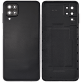 Back Cover Glass With Camera Lens Compatible For Samsung Galaxy A12 (A125 / 2020) (Vemake) (Black)