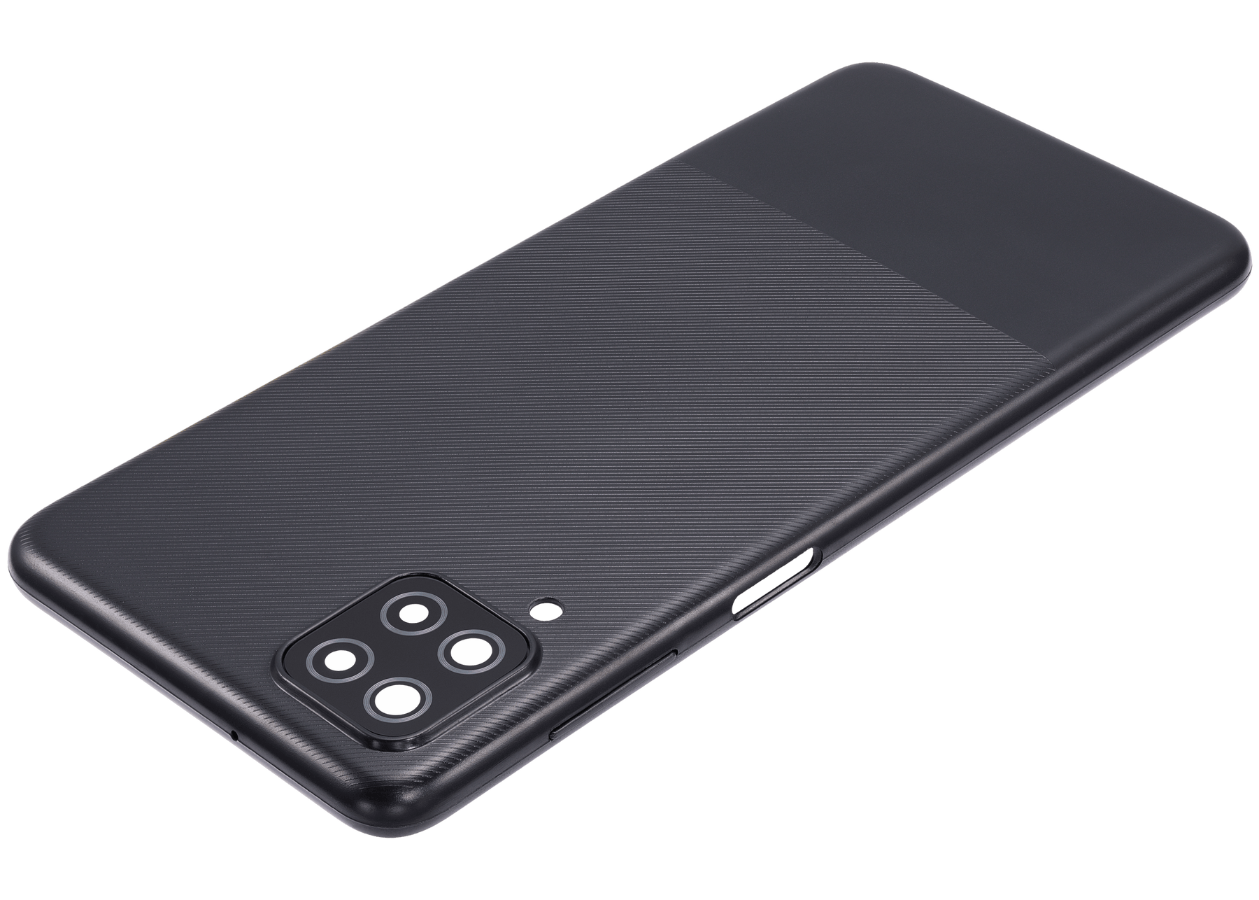 Back Cover Glass With Camera Lens Compatible For Samsung Galaxy A12 (A125 / 2020) (Vemake) (Black)