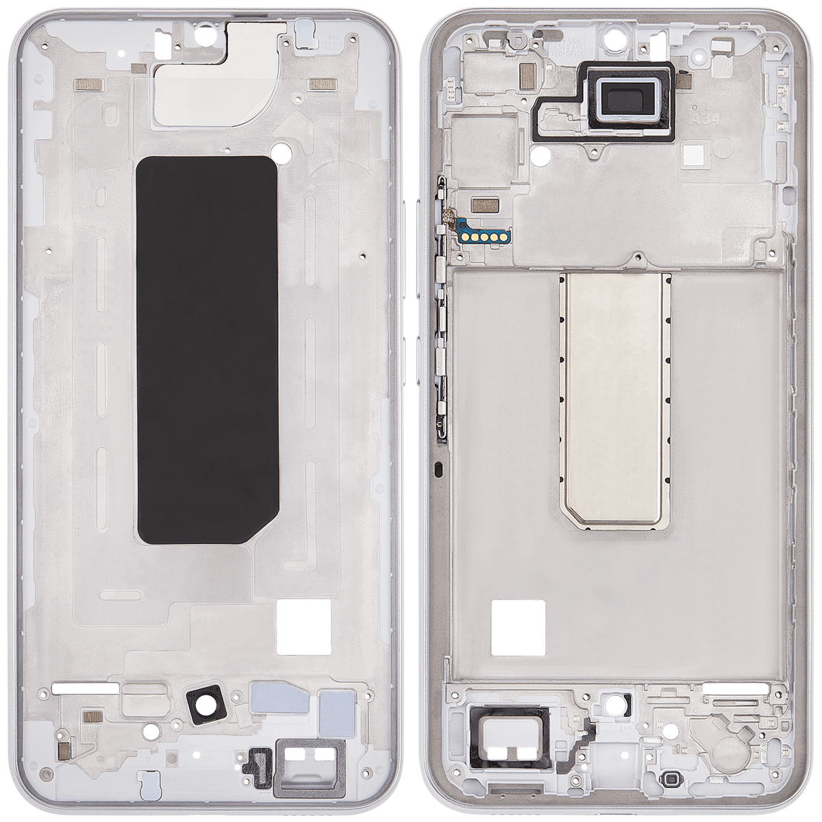 Mid-Frame Housing Compatible For Samsung Galaxy A34 (A346 / 2023) (Silver)