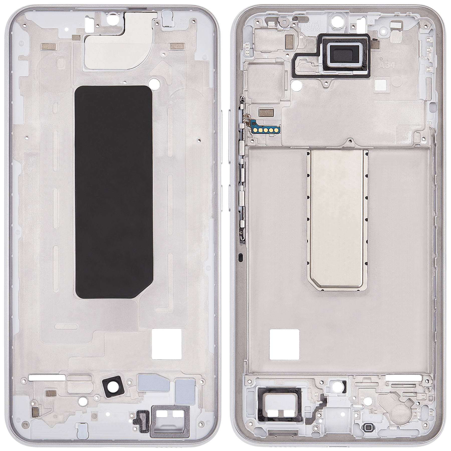 Mid-Frame Housing Compatible For Samsung Galaxy A34 (A346 / 2023) (Silver)