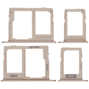 Sim Card Tray Replacement Compatible For Samsung Galaxy A6 (A600 / 2018) / A6 Plus (A605 / 2018) (Gold)