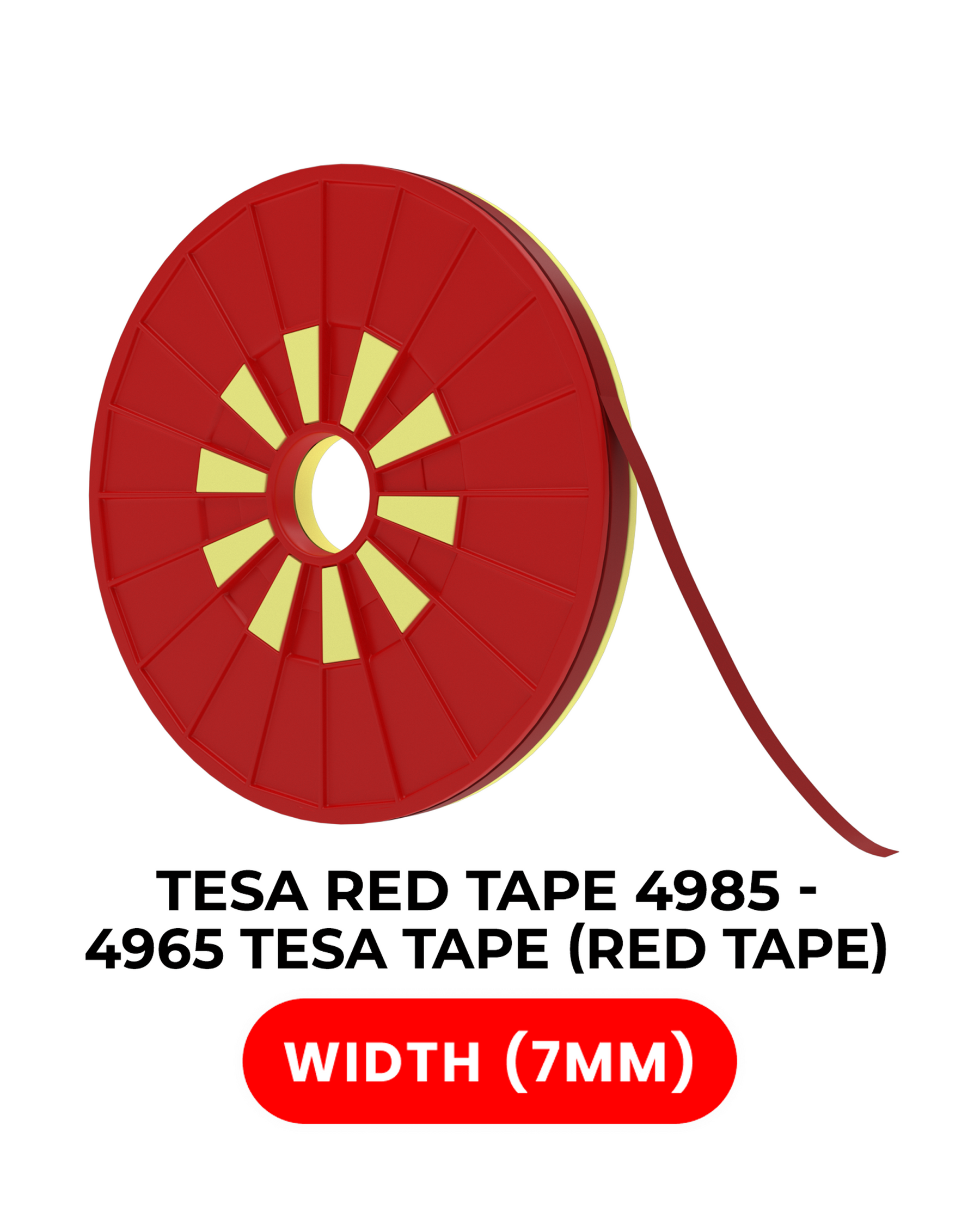 Double-Sided Polyester Red Tape (7MM X 25M) (Tesa Model # 4965)