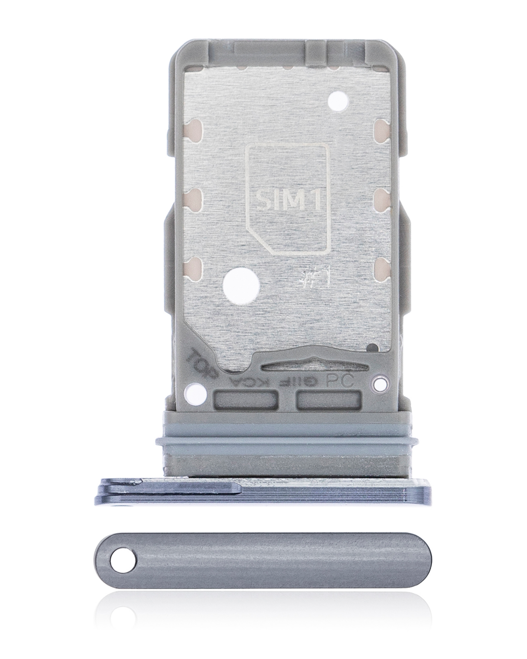 Dual Sim Card Tray Compatible For Samsung Galaxy S21 5G Replacement by Macfactory.Store (Phantom Gray)
